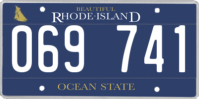 RI license plate 069741