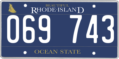 RI license plate 069743