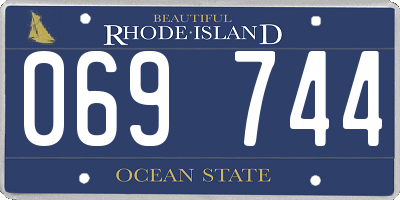 RI license plate 069744