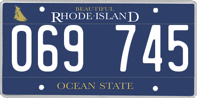 RI license plate 069745
