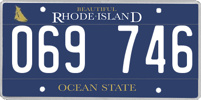 RI license plate 069746