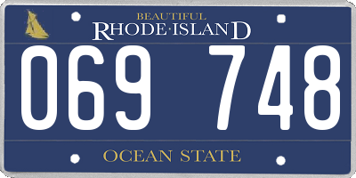 RI license plate 069748