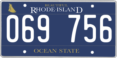 RI license plate 069756