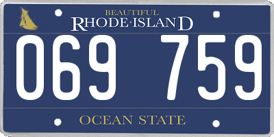 RI license plate 069759