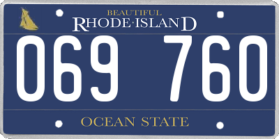 RI license plate 069760