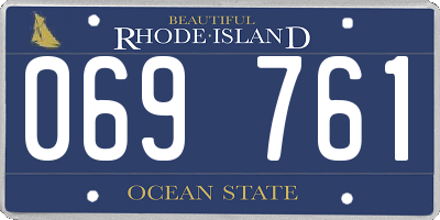 RI license plate 069761