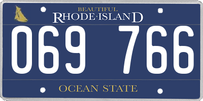 RI license plate 069766