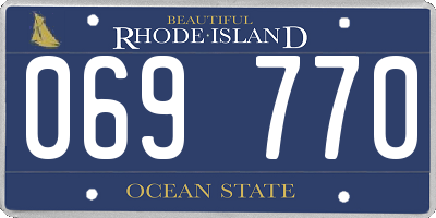RI license plate 069770