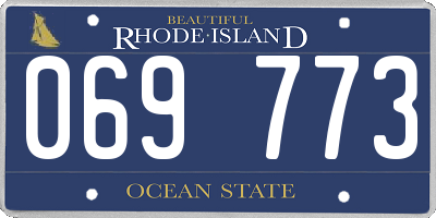 RI license plate 069773