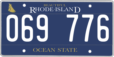 RI license plate 069776