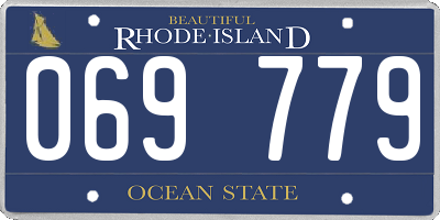 RI license plate 069779