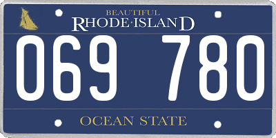 RI license plate 069780