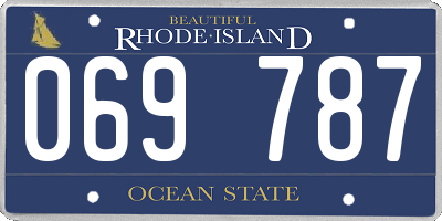 RI license plate 069787