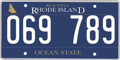RI license plate 069789