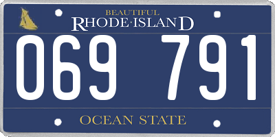 RI license plate 069791