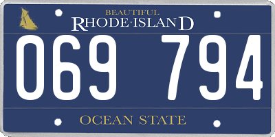 RI license plate 069794