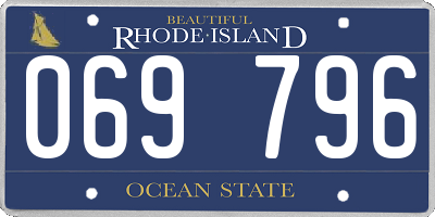 RI license plate 069796