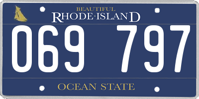 RI license plate 069797