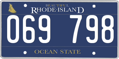 RI license plate 069798