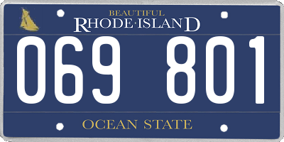 RI license plate 069801