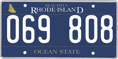 RI license plate 069808