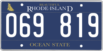 RI license plate 069819