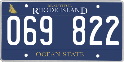 RI license plate 069822