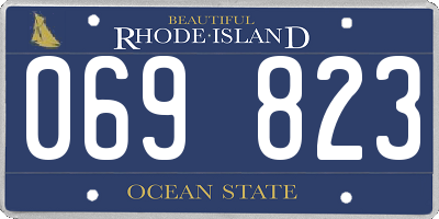 RI license plate 069823