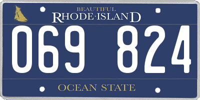 RI license plate 069824