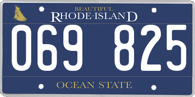 RI license plate 069825
