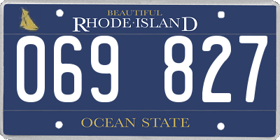 RI license plate 069827