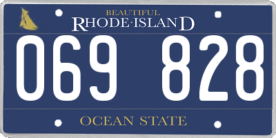 RI license plate 069828