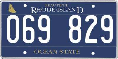 RI license plate 069829