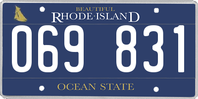 RI license plate 069831
