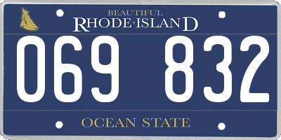 RI license plate 069832