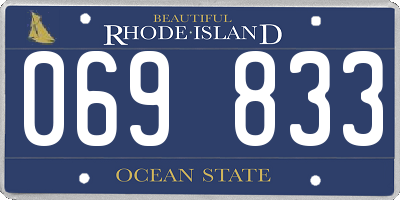 RI license plate 069833