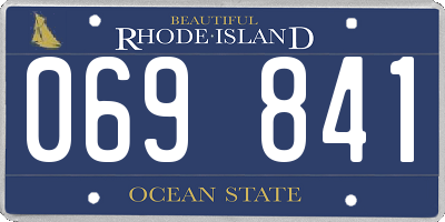 RI license plate 069841