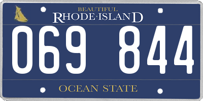 RI license plate 069844