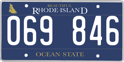 RI license plate 069846