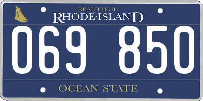 RI license plate 069850