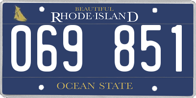 RI license plate 069851