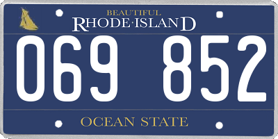 RI license plate 069852