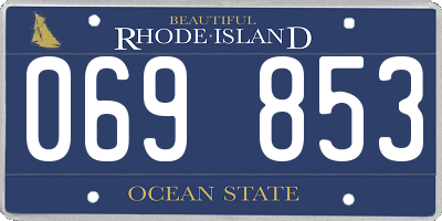 RI license plate 069853