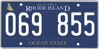 RI license plate 069855