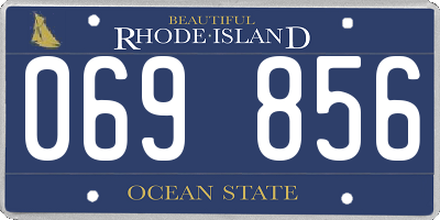 RI license plate 069856