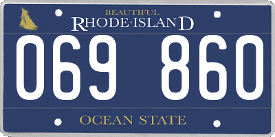 RI license plate 069860
