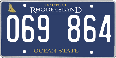 RI license plate 069864