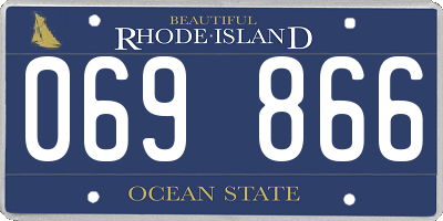 RI license plate 069866