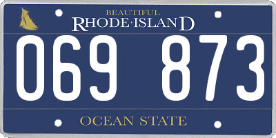 RI license plate 069873
