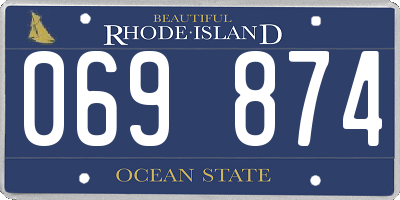 RI license plate 069874